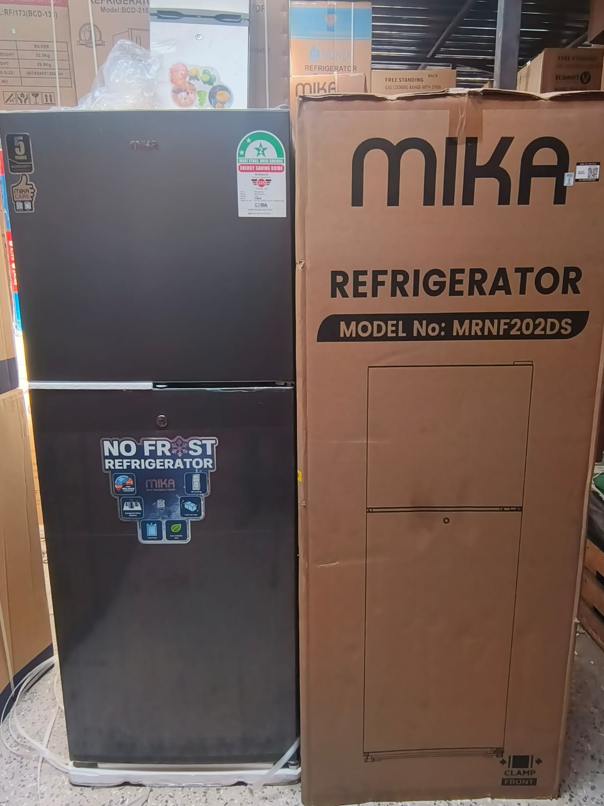 Mika 202Litres No Frost Double Door Refrigerator